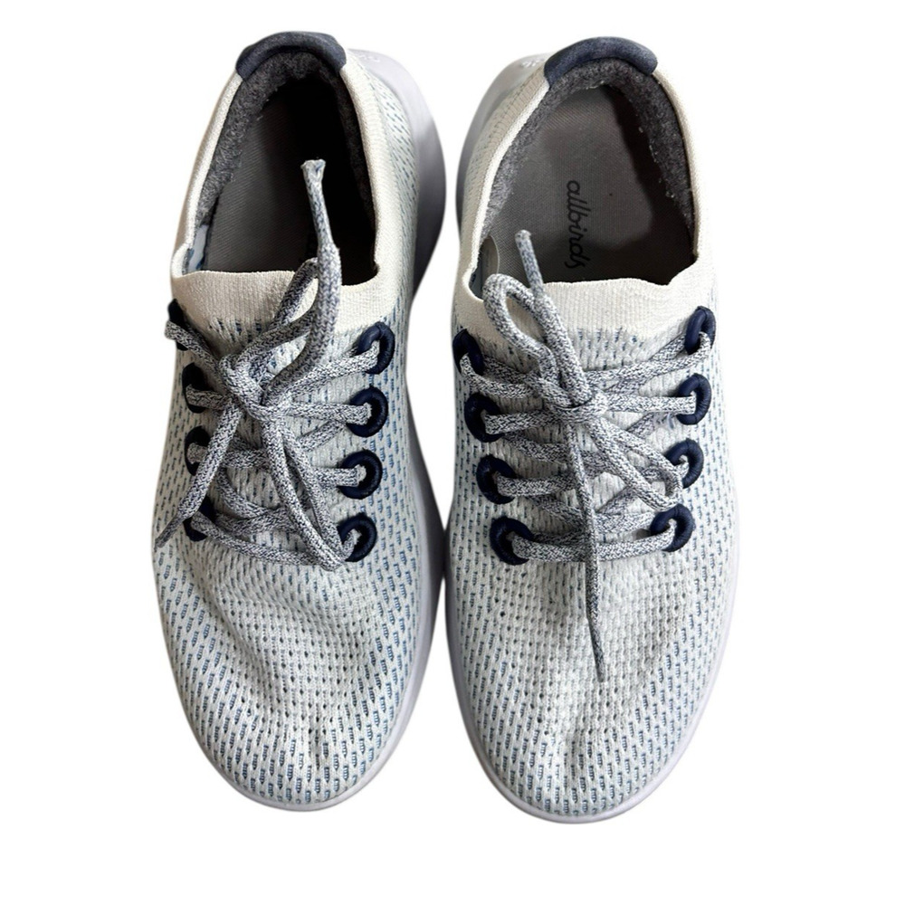 Allbirds Tree Dasher 2 Sneakers Women's Sz 9 Blue White Comfort Soles Athletic - Picture 2 of 10